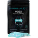 A black stand-up pouch labeled 'Dopamine Lab VO2X Nasal Strips' with a stack of light blue nasal strips placed in front on a white background.