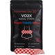 A black stand-up pouch labeled 'Dopamine Lab VO2X Nasal Strips Projekt Croatia Edition' with a stack of red-and-white checkered nasal strips displayed in front on a white background.
