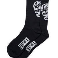 ATTAQUER Skull Logo Socks - BLACK