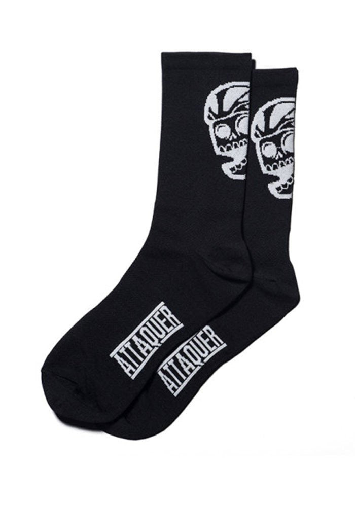 ATTAQUER Skull Logo Socks - BLACK