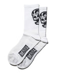 ATTAQUER Skull Logo Socks - White