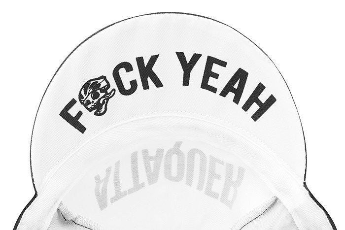 ATTAQUER F*CK YEAH Cycling Cap - BLACK / WHITE