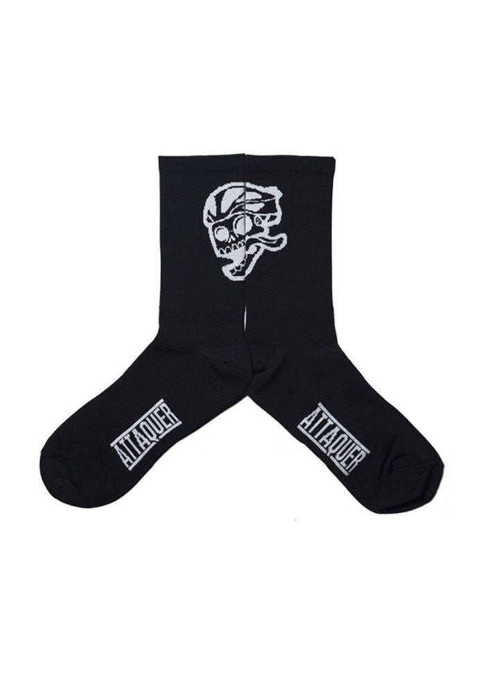 ATTAQUER Skull Logo Socks - BLACK