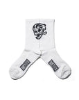 ATTAQUER Skull Logo Socks - White