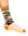 Cosmic Cycling Socks,Easy Tiger with Neon Orange Stripes