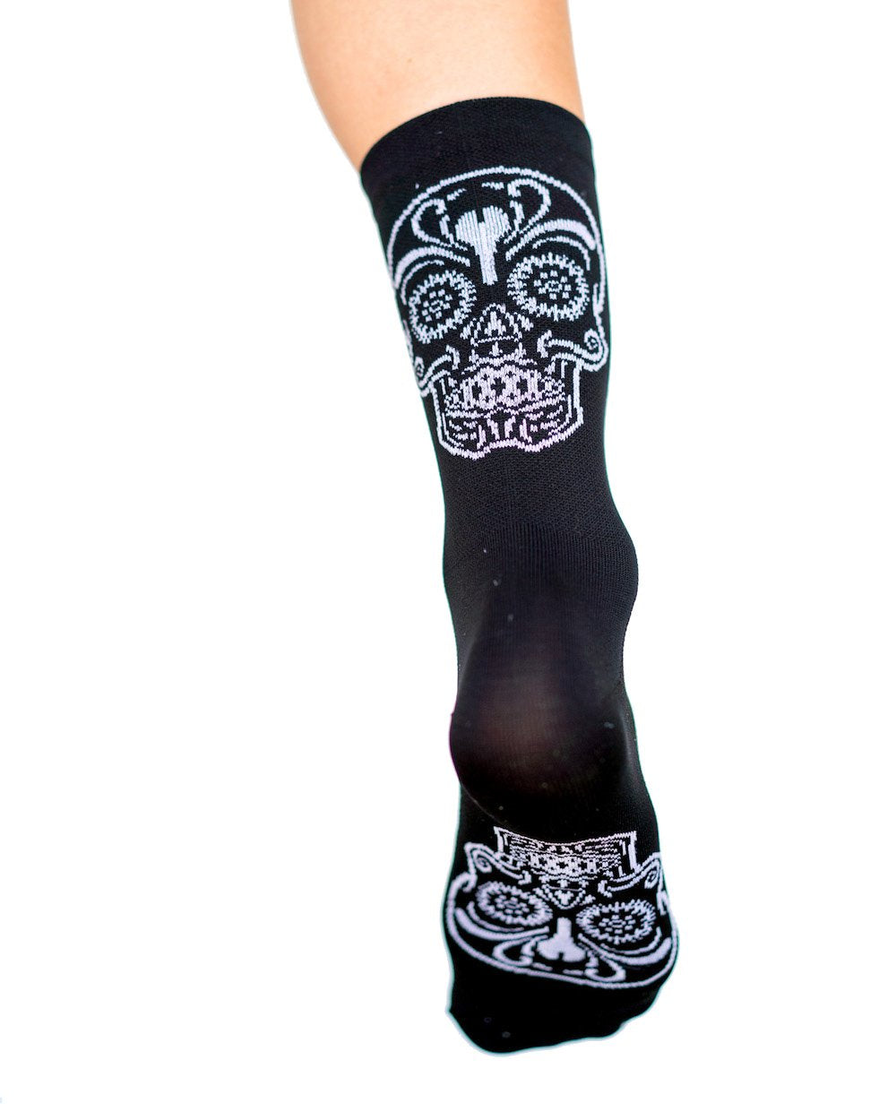 Cycling Socks with a zombie sugar skull