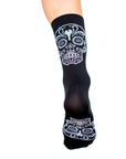 Cycling Socks with a zombie sugar skull