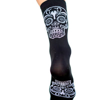 Cycling Socks with a zombie sugar skull