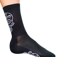 Cycling Socks with a zombie sugar skull