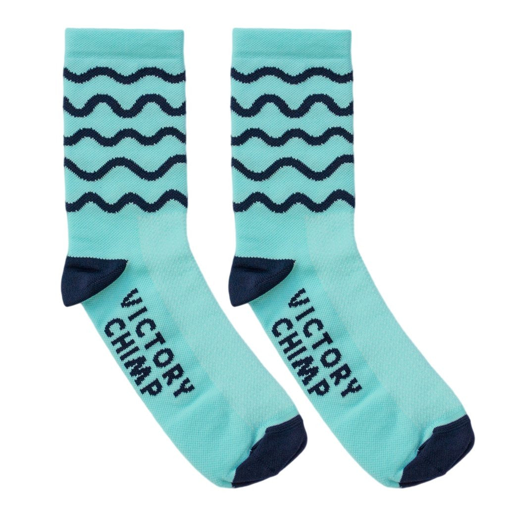 VICTORY CHIMP HILL REPEATS SOCKS - CELESTE