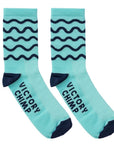 VICTORY CHIMP HILL REPEATS SOCKS - CELESTE