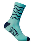 VICTORY CHIMP HILL REPEATS SOCKS - CELESTE