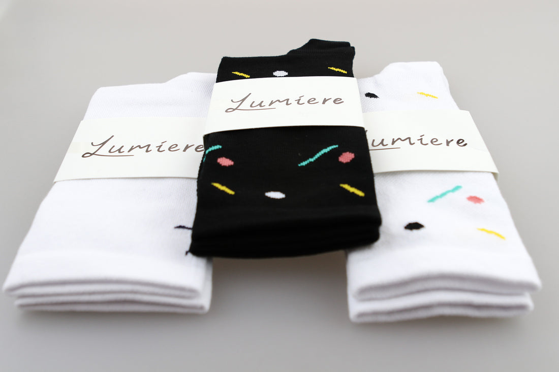 Lumiere Logo Socks - White