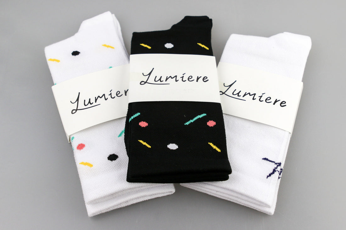 Lumiere Logo Socks - White