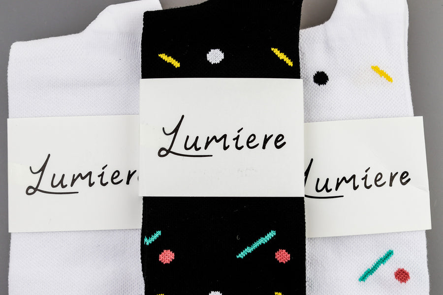 Lumiere Logo Socks - White